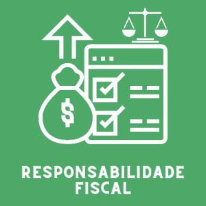 texto responsabilidade fiscal com figura na cor branca e fundo verde claro